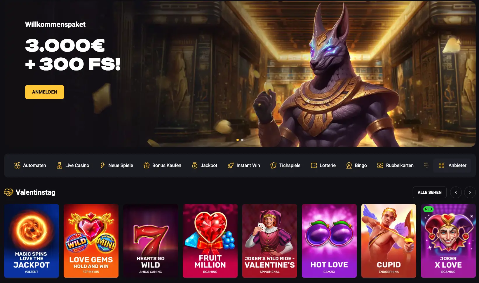 Amonbet Games spelaanbod en welkomstbonus